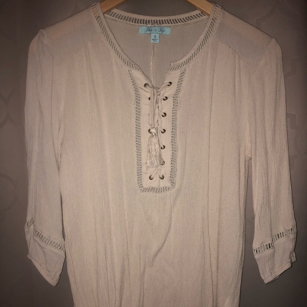 She + Sky cream top